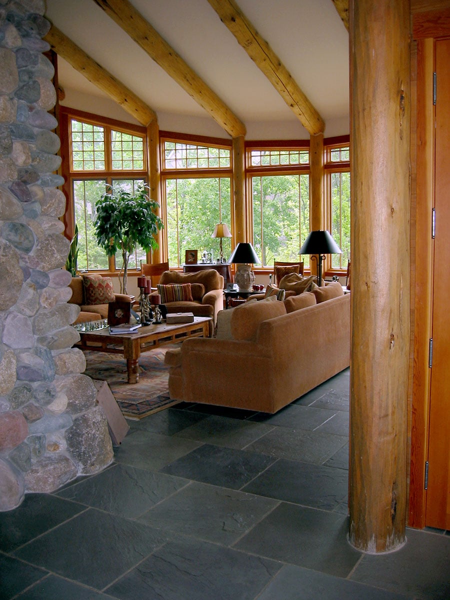 view in to the living area
